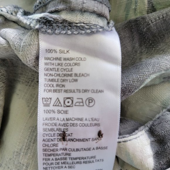 Tommy Bahama Men's Silk Button-down Hawaiian Shirt Gray Mint Size XXL - Picture 10 of 10